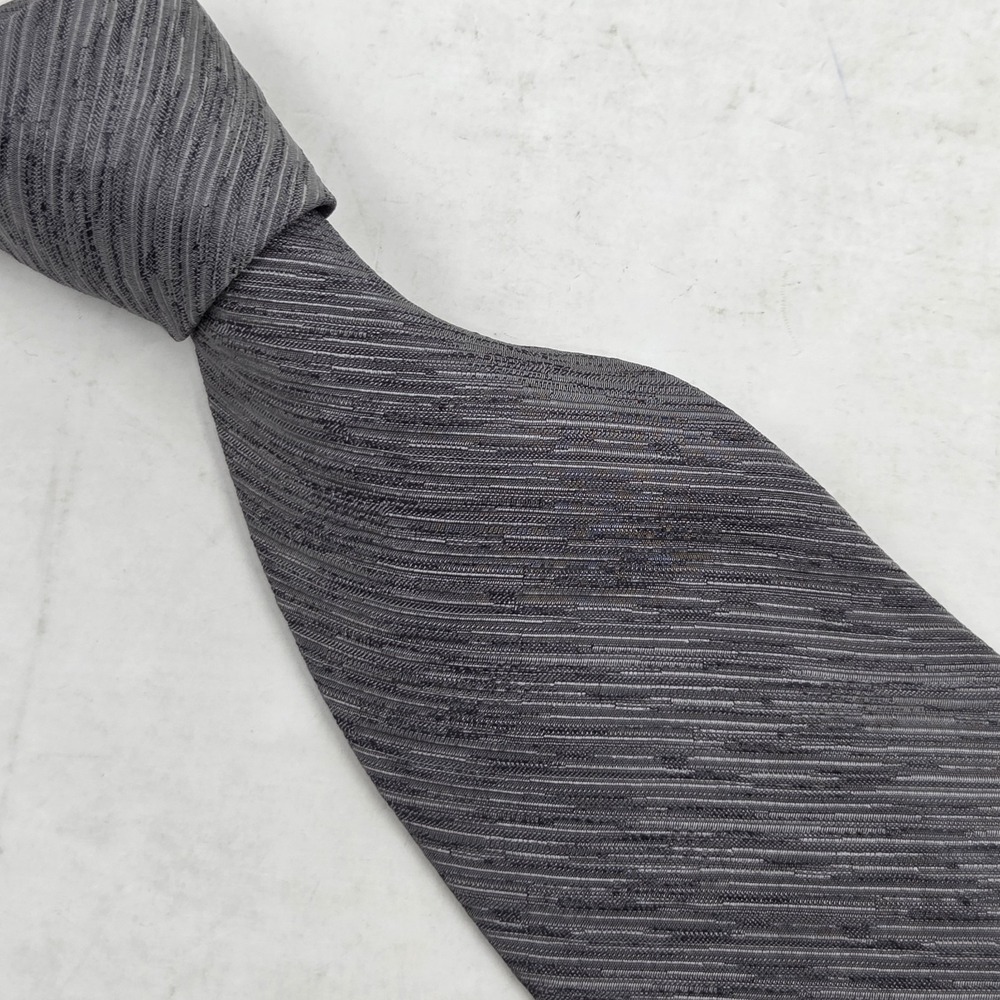 VINTAGE Robert Talbott Best of Class Handmade in USA 100% Silk Tie Gray